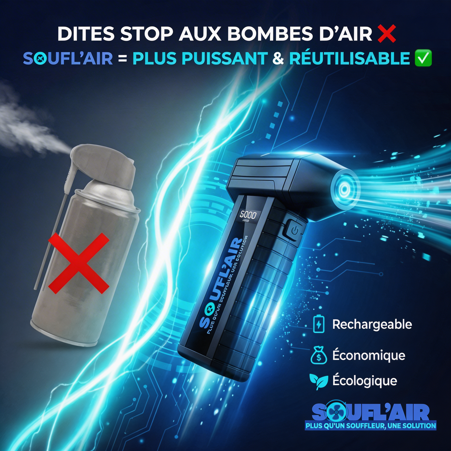 Souffleur Electrique Rechargeable Soufl'Air™